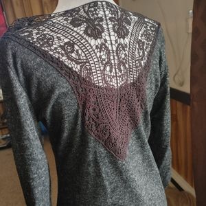 Dark grey knitted top